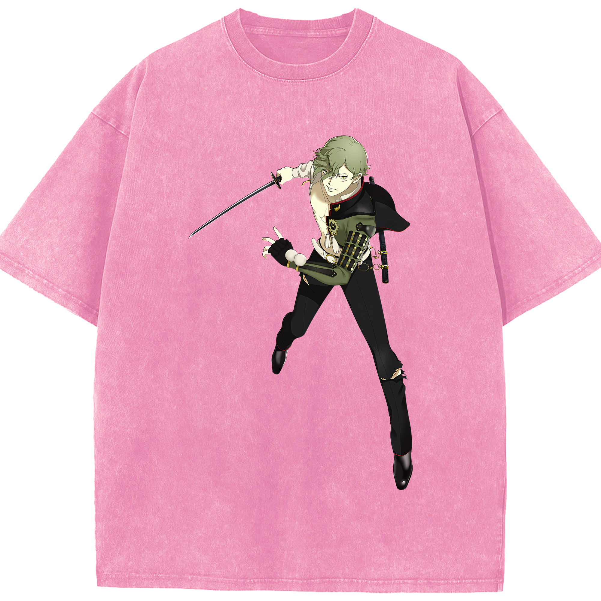 （画像用） 刀剣乱舞 Touken Ranbu 綿100% ヴィンテージ風 半袖Tシャツ（フロントプリント）